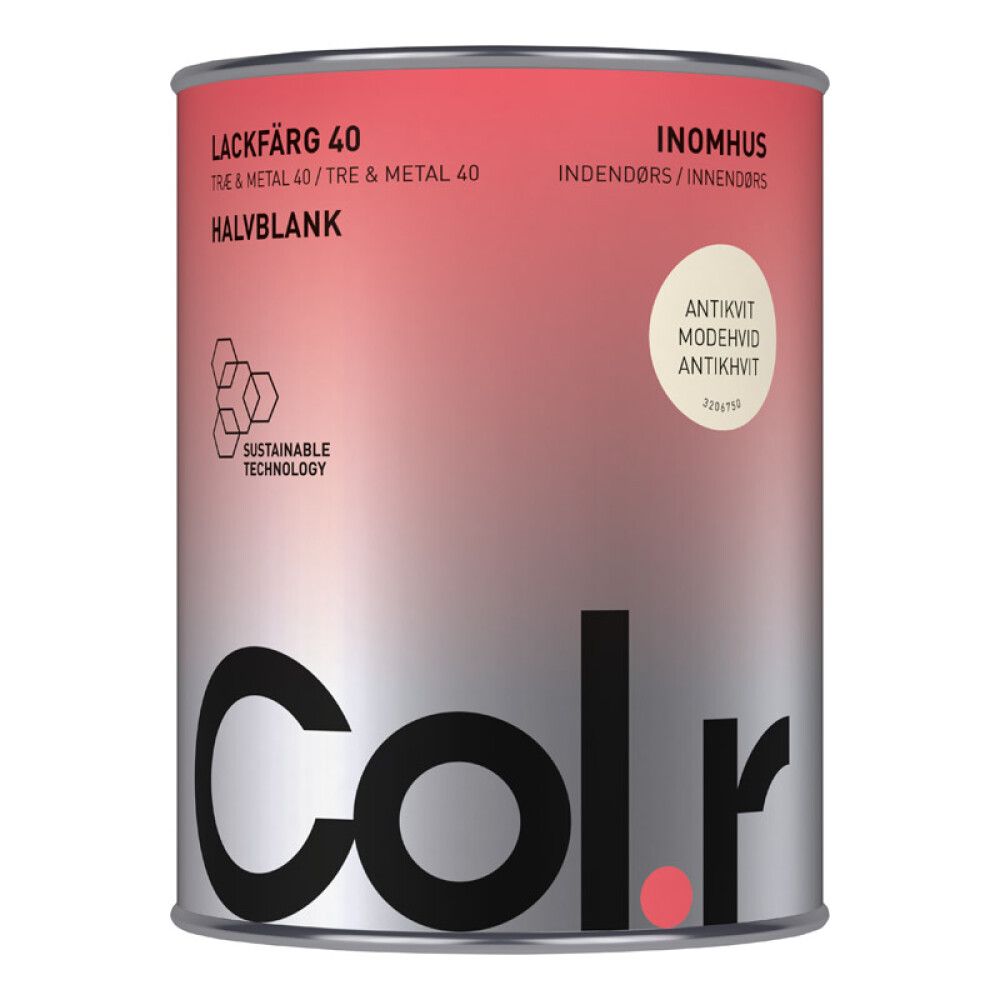 MALING COL.R HALVBLANK ANTIKKHVIT 1L