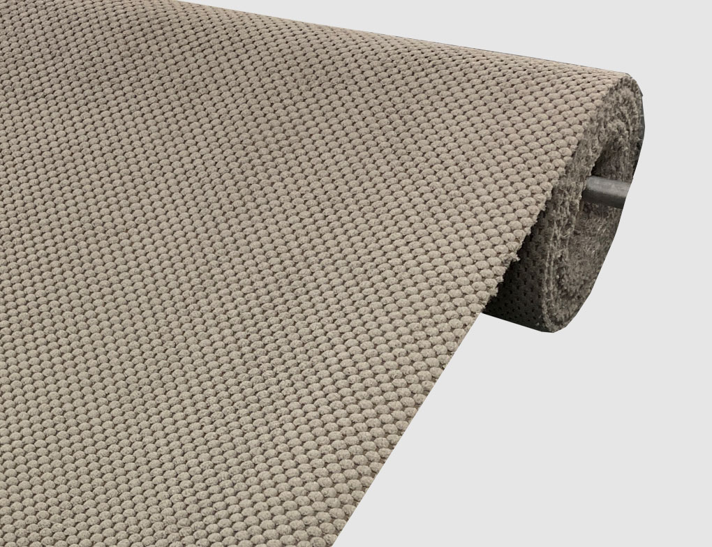Möbelstoff Waffelvelours Grau, Braun