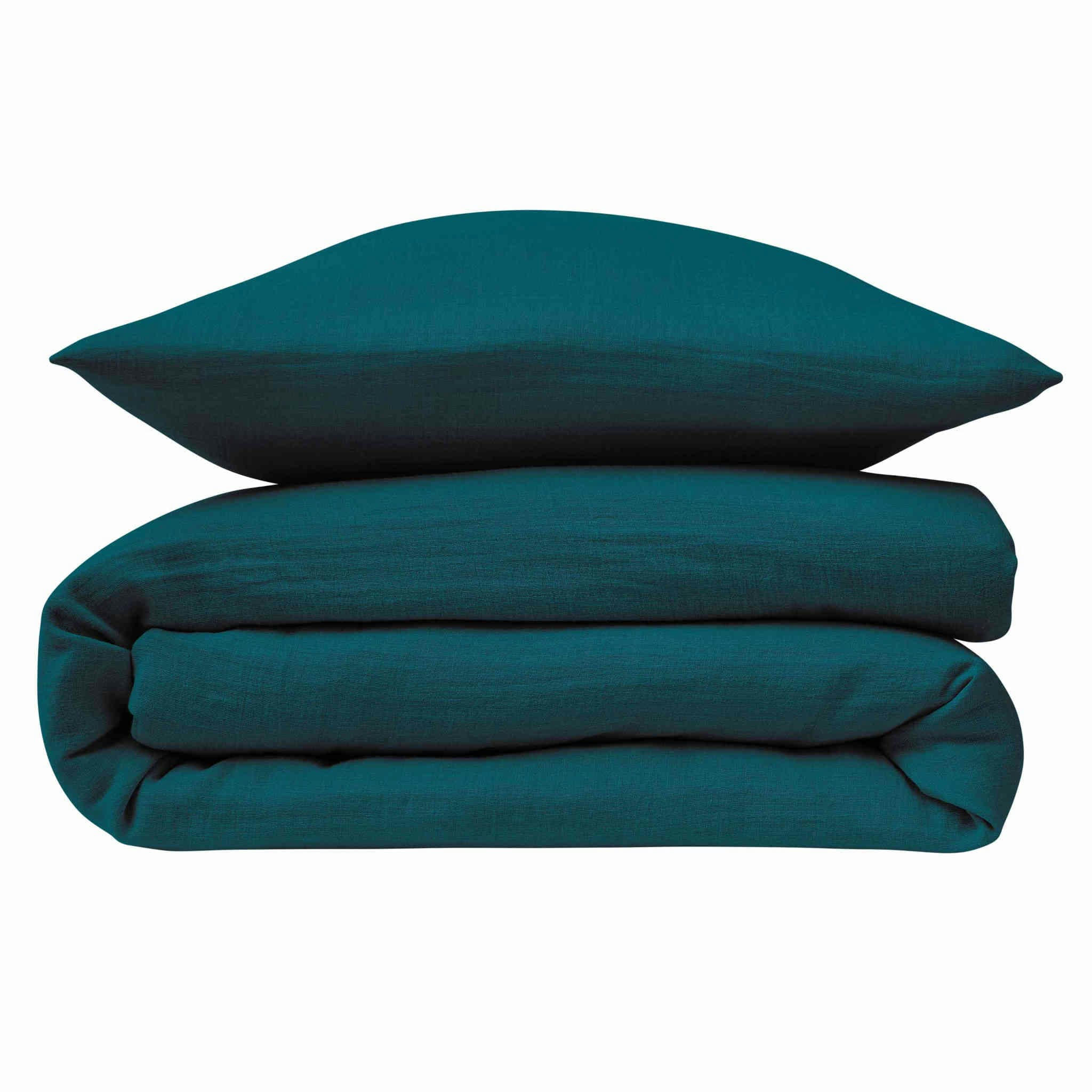 - Parure de lit double gaze de coton bio vert 100x140 (bébé)