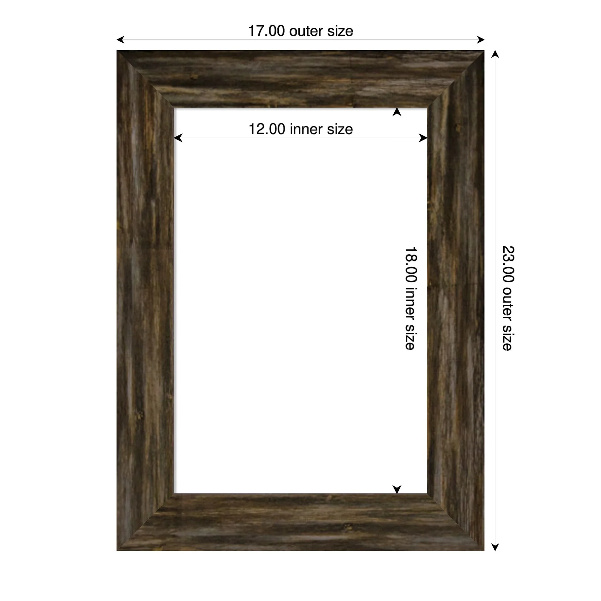 Amanti Art Fencepost Brown Narrow Framed Dry Erase Magnetic Board