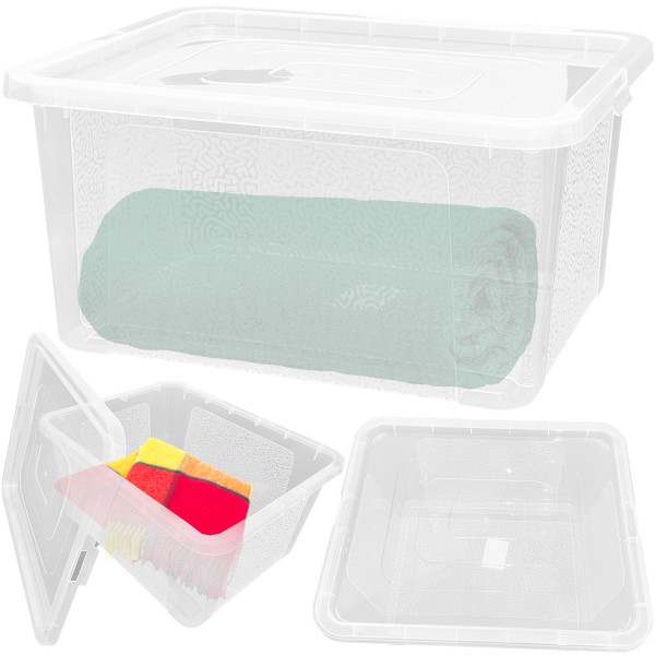 Pojemnik Pudło Plastikowe Z Pokrywą Zamykane 20 L
