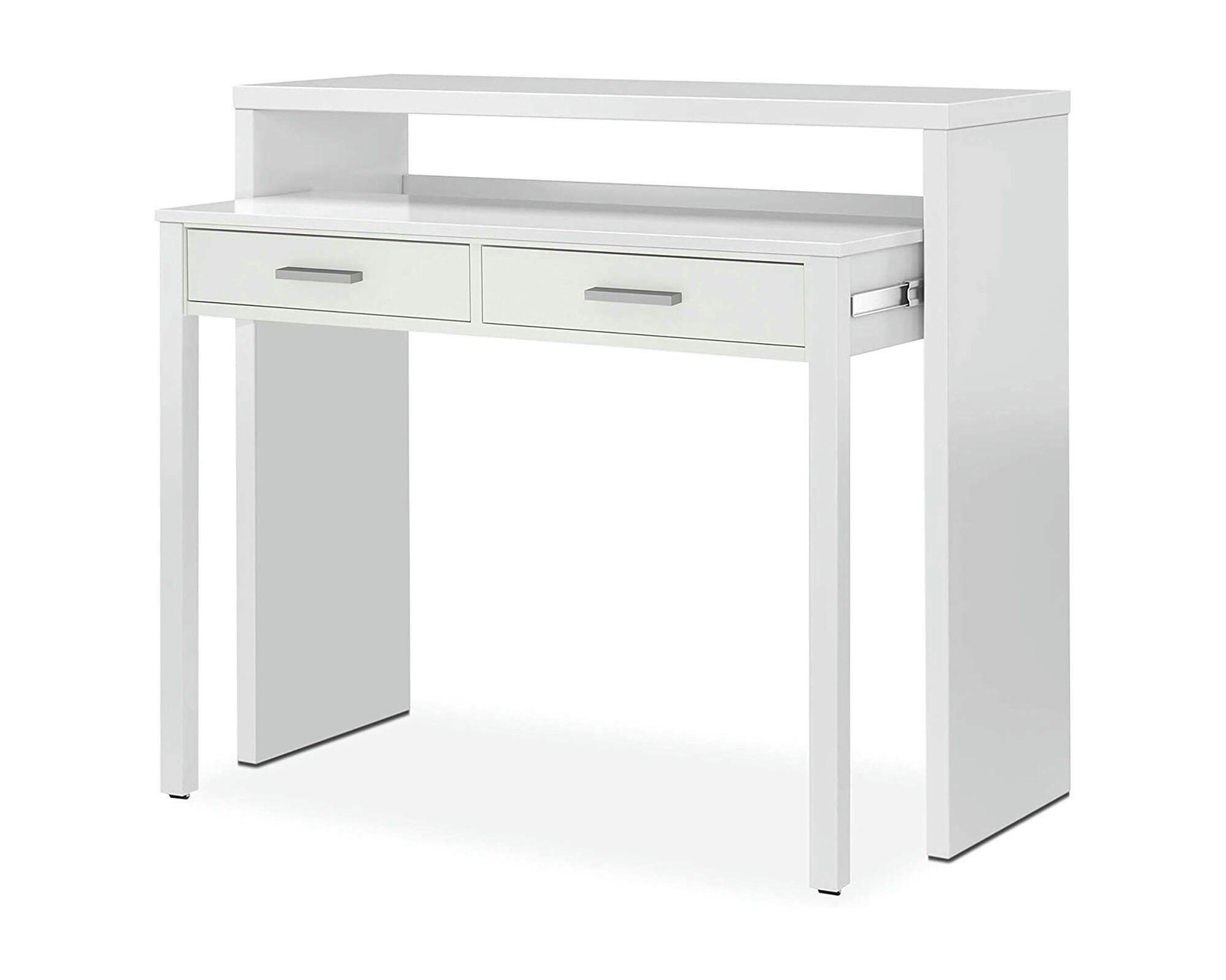 DAMODI - Console effet bois blanc
