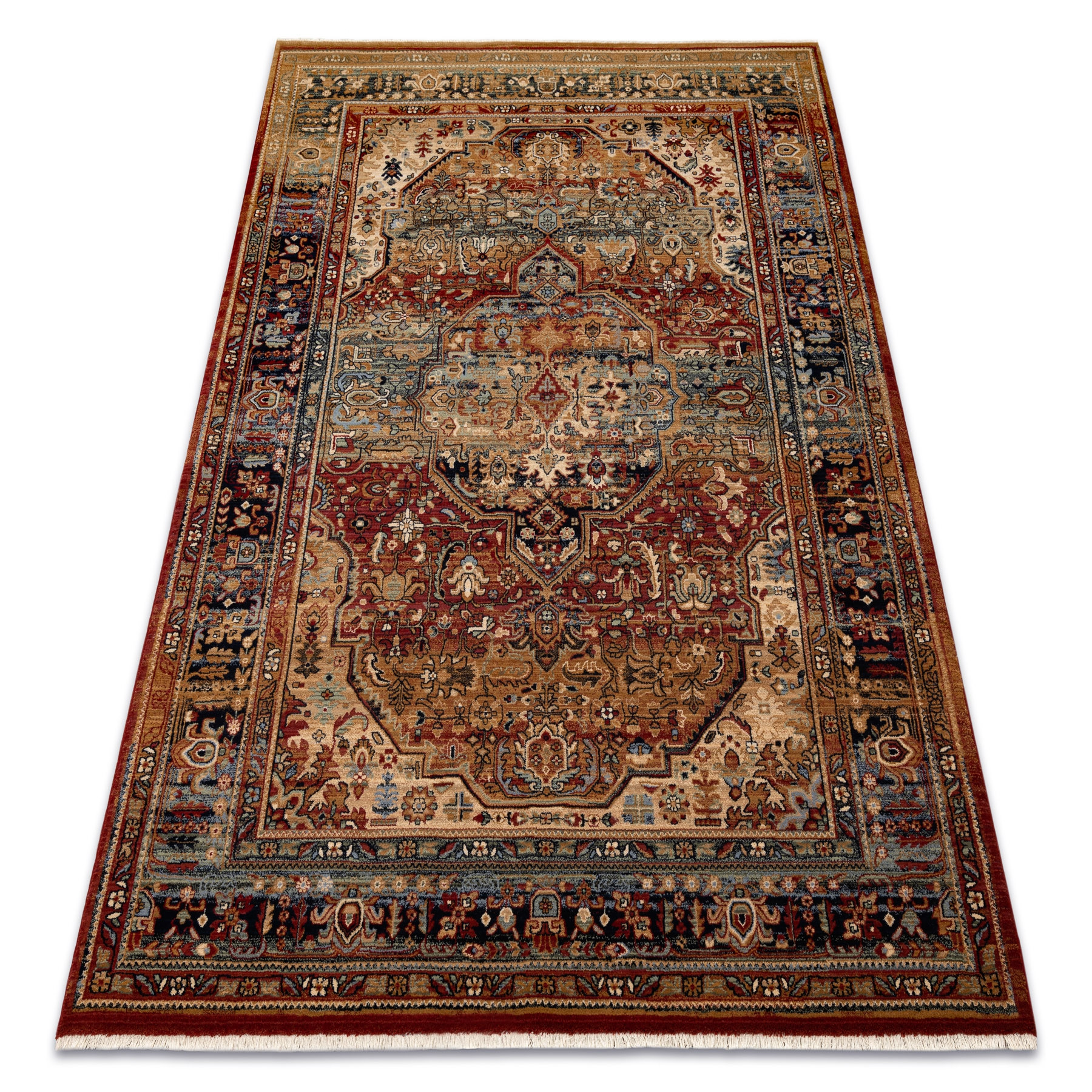 Dywan wełniany KESHAN Frędzle, Ornament orientalny 7518/53528 80x145 cm