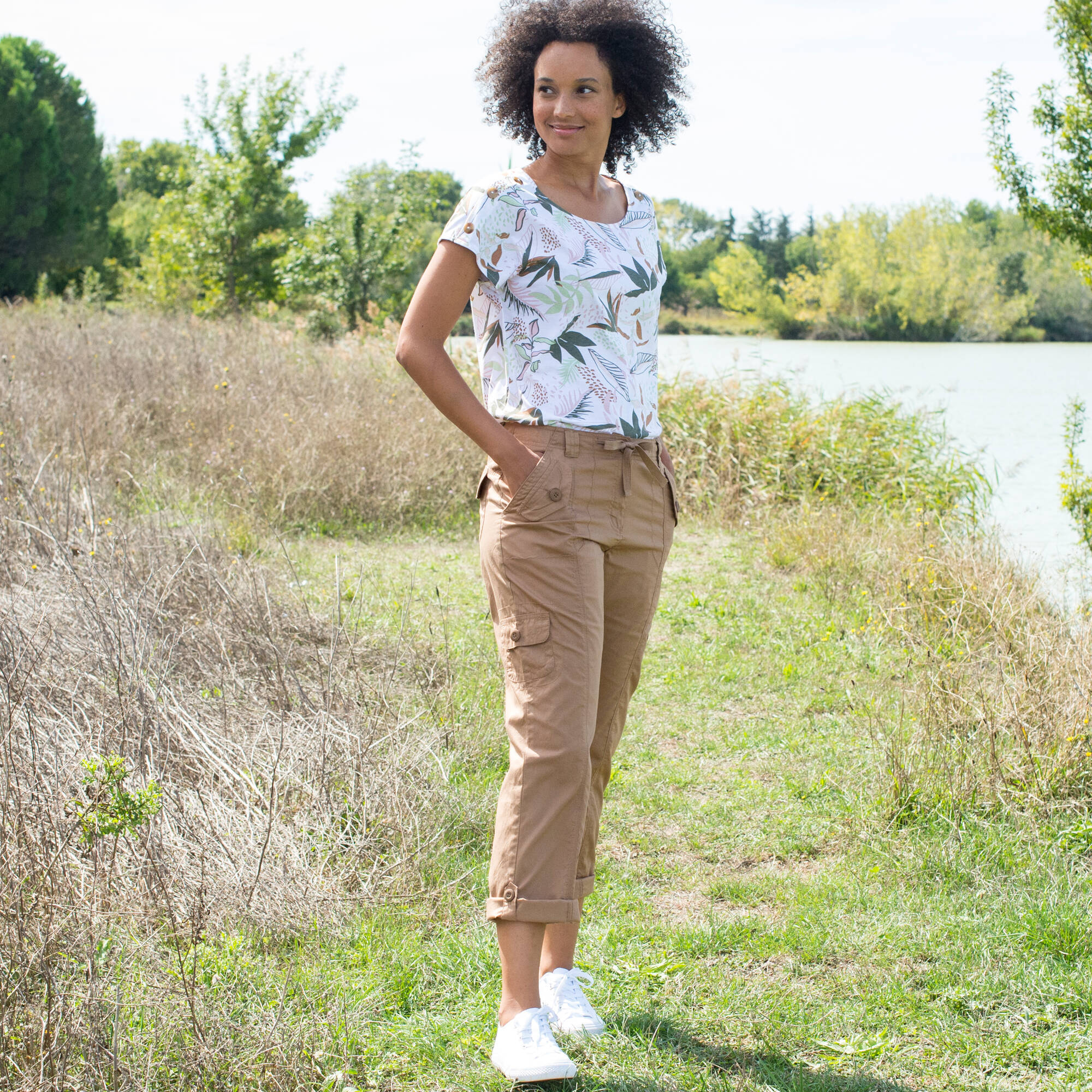 Pantalon battle retroussable