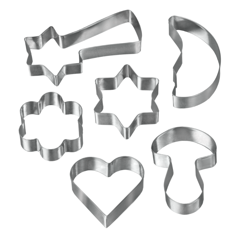 Découpe pâte inox 6 pièces