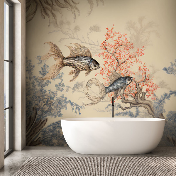 Feeby Fototapeta Ryby feng shui boho 150x105