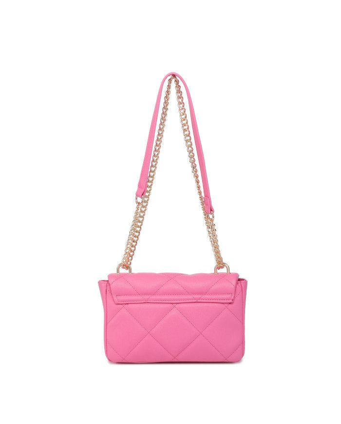 JFY Quilted Diamand Pattern Studs Twist Lock Cross Body Bag