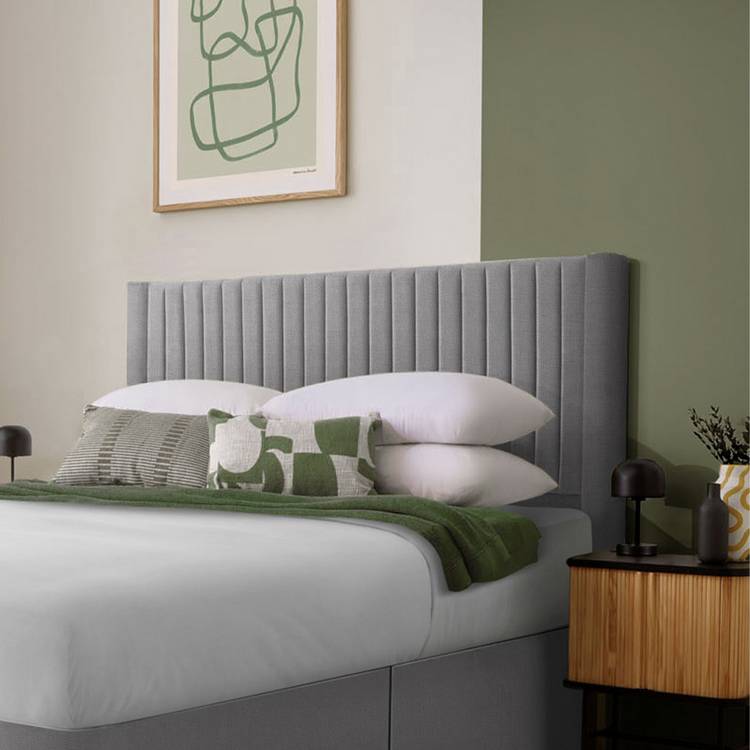 Silentnight Slumber Fabric Double Headboard - Light Grey