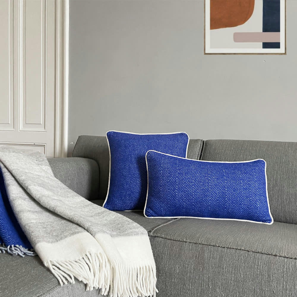 RECYCLED - Coussin carré en laine recyclée double strass 50x50