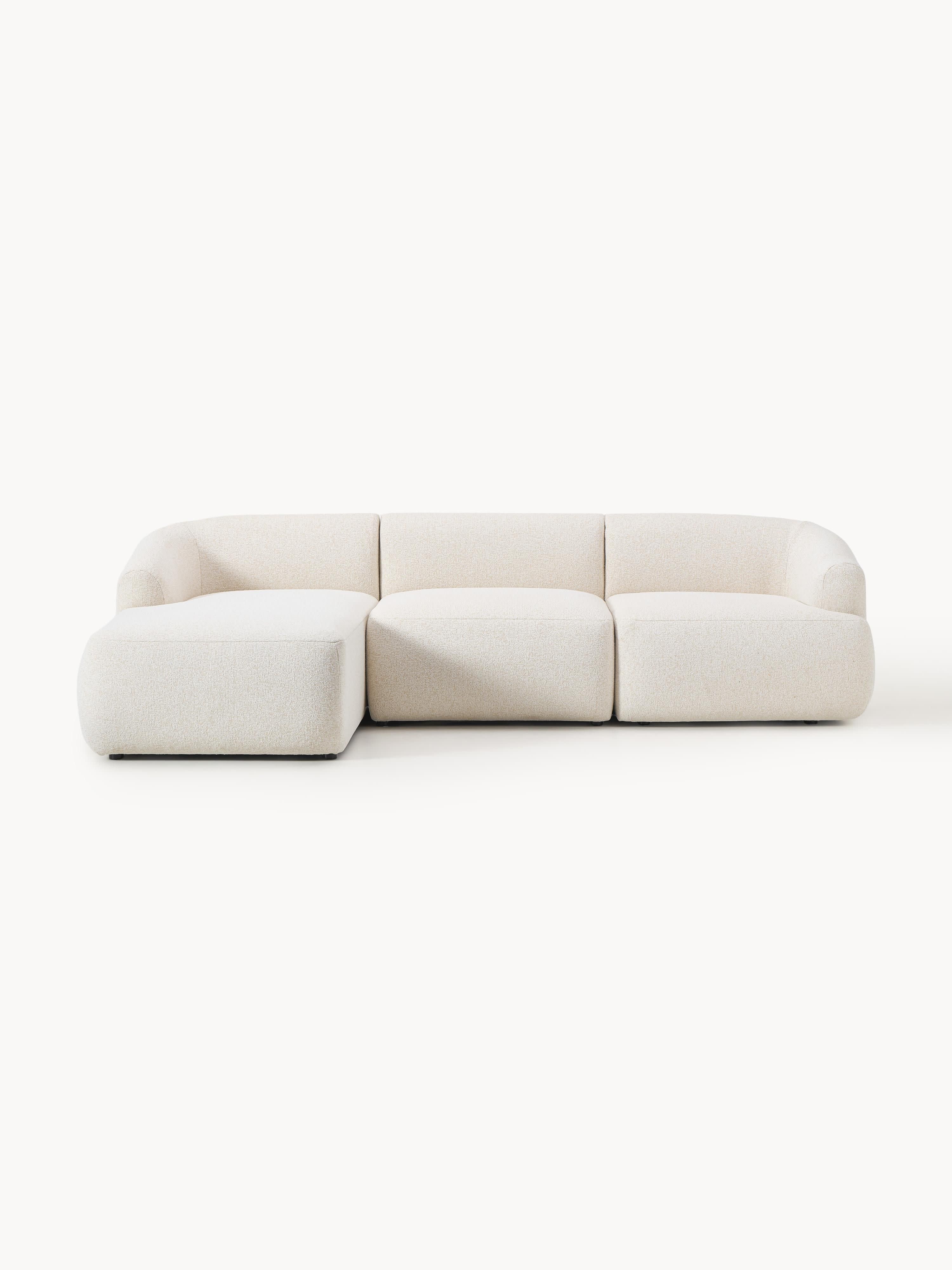 Modulares Bouclé-Ecksofa Sofia (3-Sitzer)