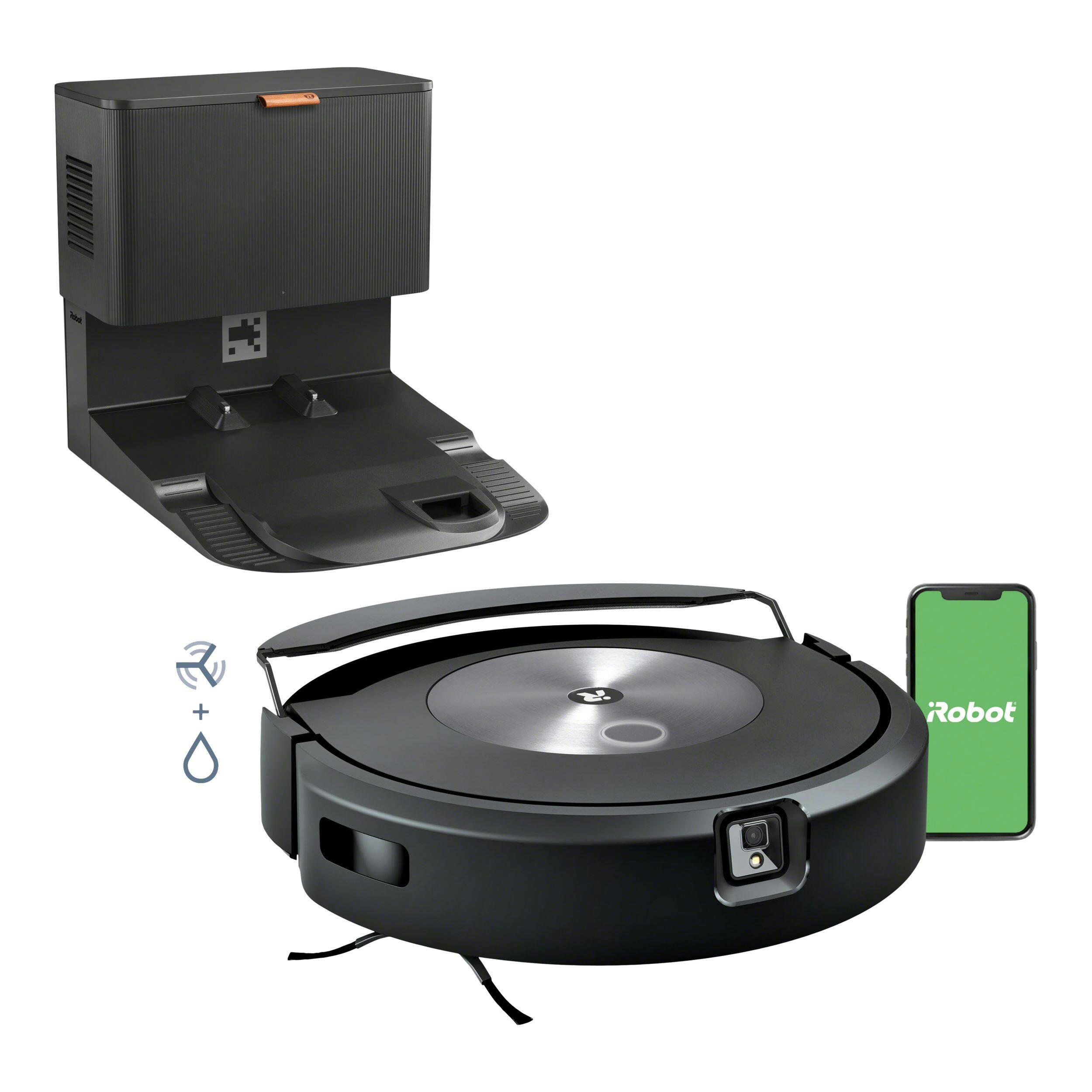iRobot Roomba Combo J7+ Remote Controlled Compact Self Emptying Robot Cordless Vacuum & Mop