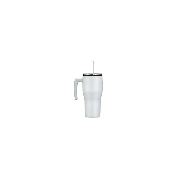 Grand Gobelet Isotherme avec anse et paille Thermos 0,85 l - Blanc