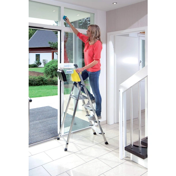 Stufen-Stehleiter »MONTO Secury«, 4 Sprossen, Aluminium