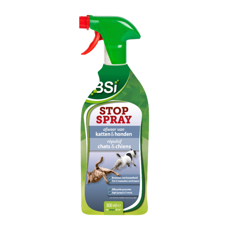 Spray répulsif Stop Spray contre les chats et les chiens 0,8 L BSI
