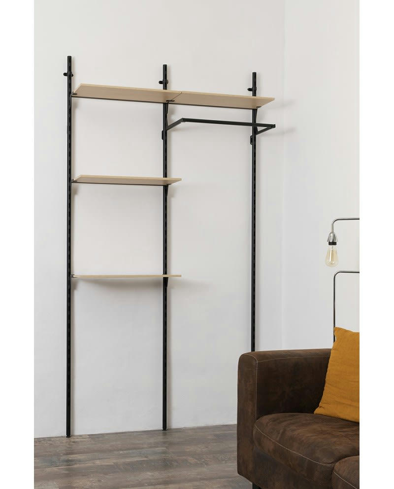 KALI - Meuble dressing bibliothèque modulable  design industriel  4 étagères