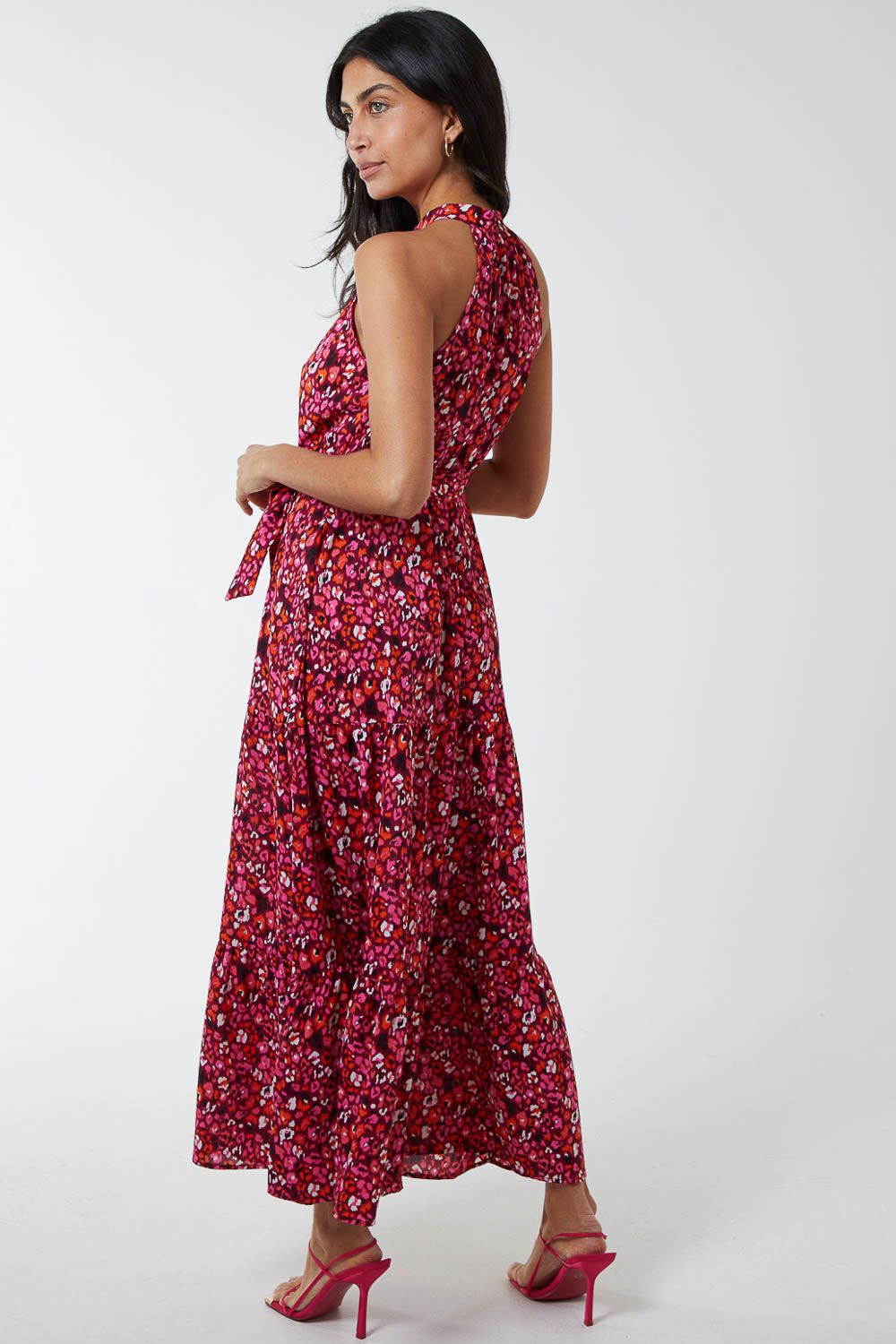 Blue Vanilla Halter Neck Midi Dress
