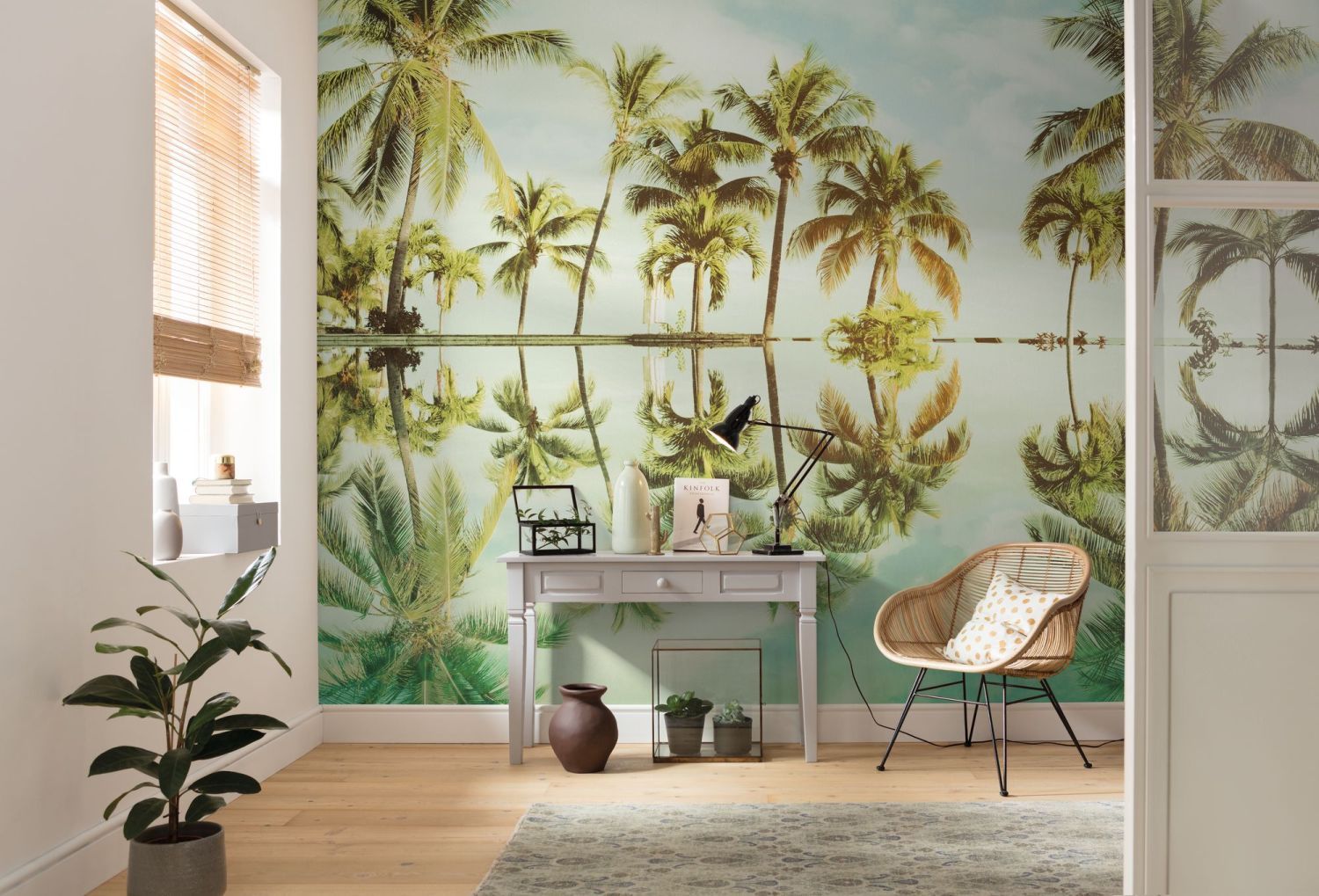 Sanders & Sanders fotobehang landschap groen en blauw - 400 x 250 cm - 612334