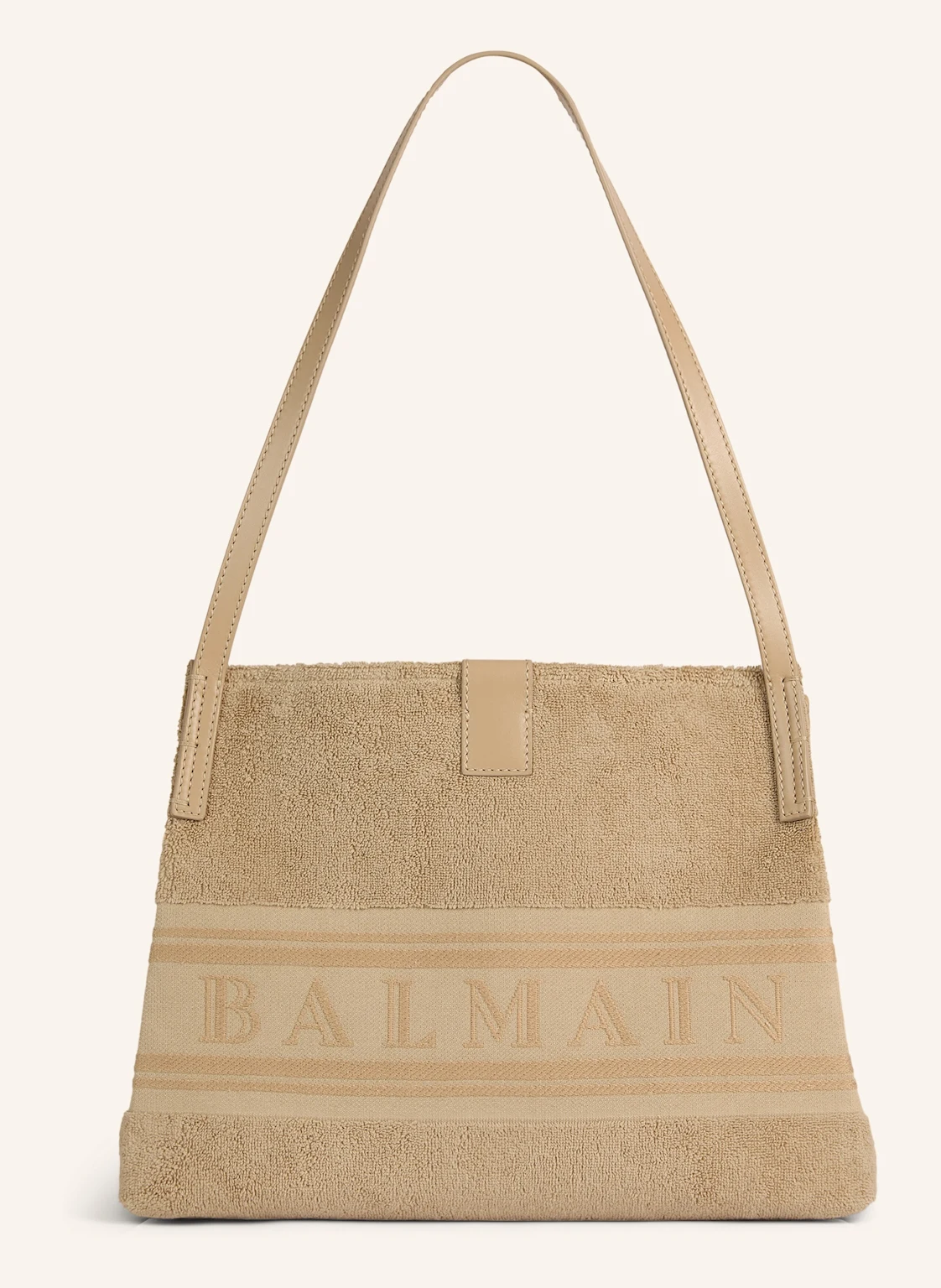 BALMAIN Kleiner Release Shopper aus Baumwollfrottee