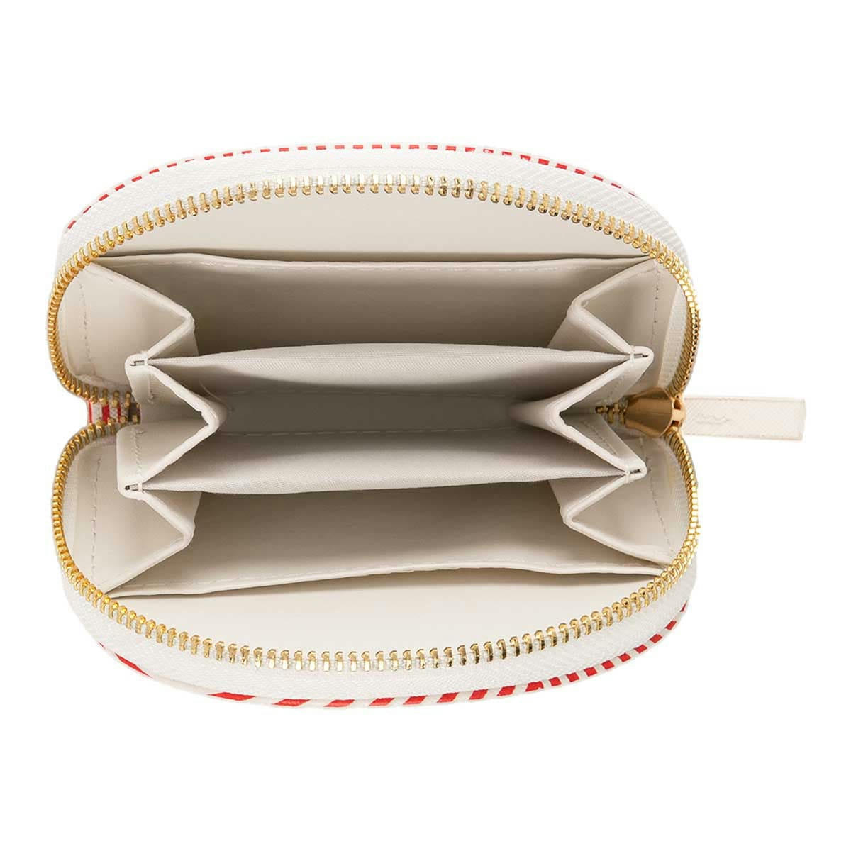- Porte-monnaie - Rayures Blanches Et Rouges