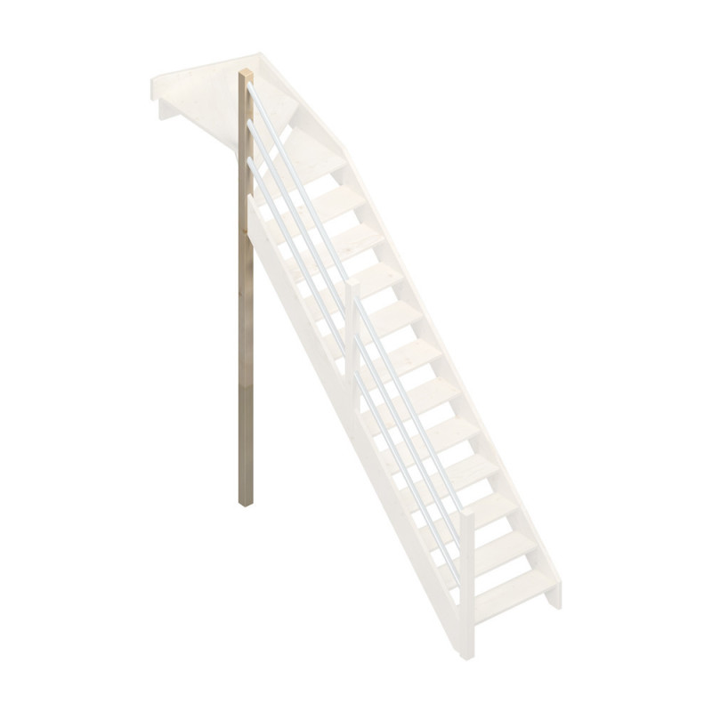 Poteau de support pour rampe type G pour escalier Provence 1/4 tournant haut gauche SOGEM