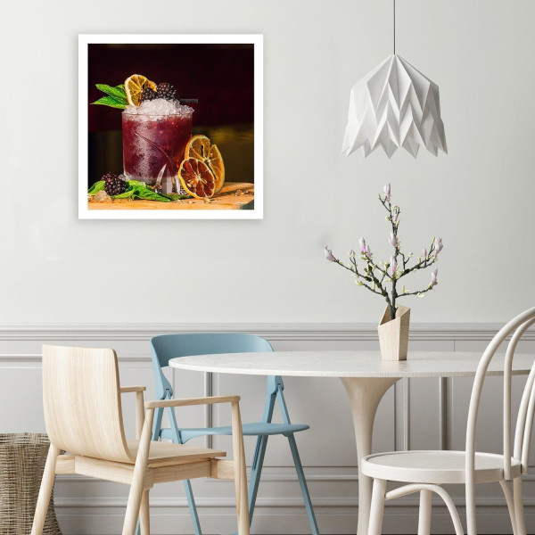 Feeby Obraz na płótnie drink i plastry cytryny 30x30