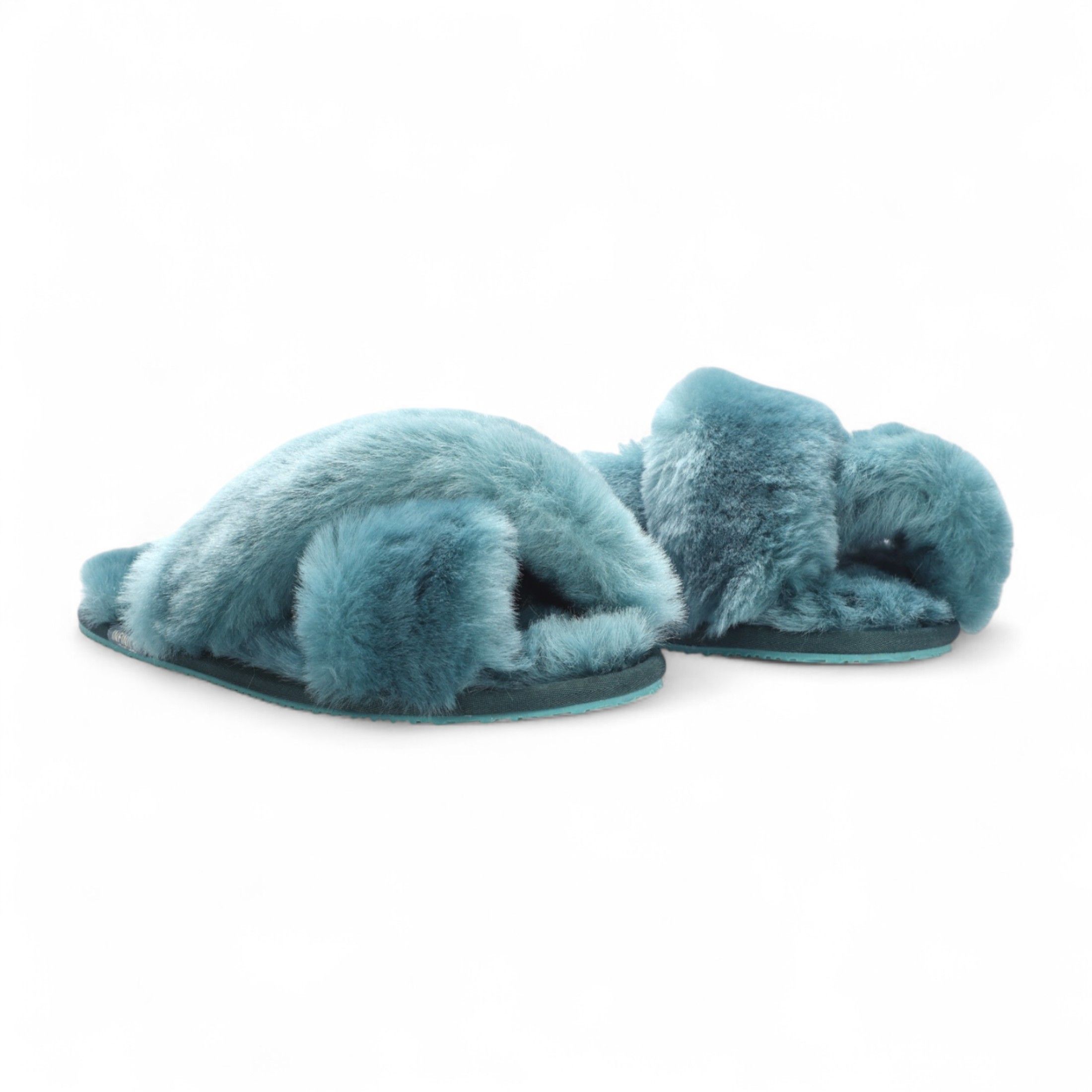 Infinity Leather Sheepskin Slippers Warm Winter Fur Crossover - Snowbelle