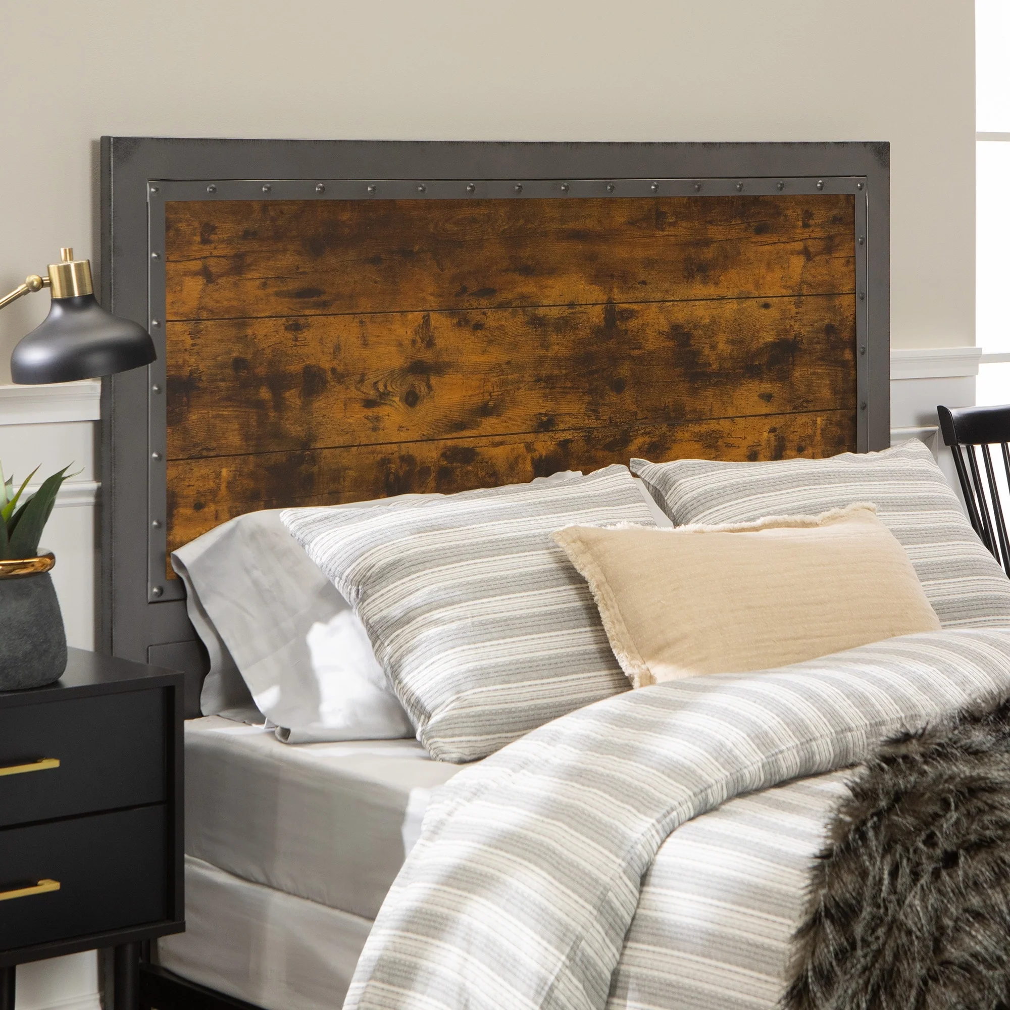 Middlebrook Santos Queen Rustic Panel Headboard