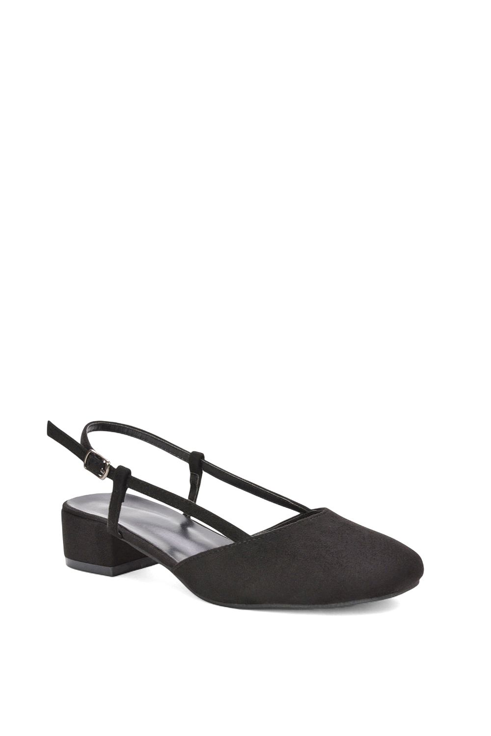 XY London Kira' Slingback Court Shoes With Low Block Heel
