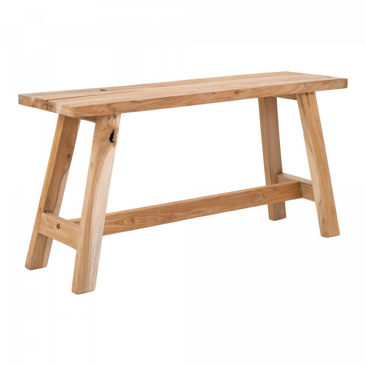 TYRON - Banc moderne en bois teck recyclé