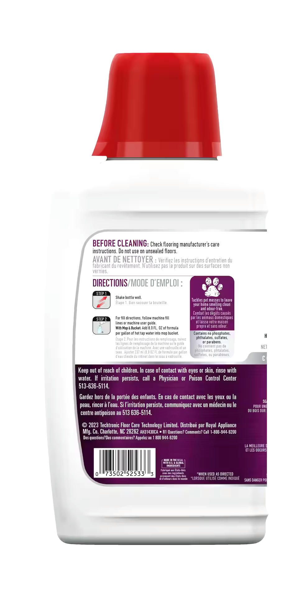 Hoover Pet Hard Floor Cleaner, Fresh Breeze, 946-ml