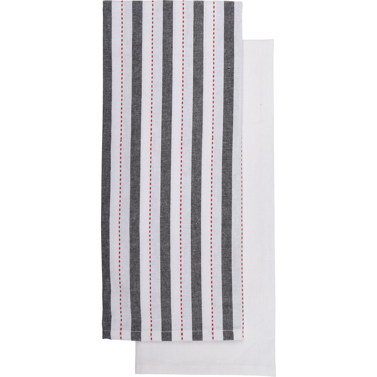 Conjunto de 2 panos de cozinha CHARLIZE preto 50x70cm