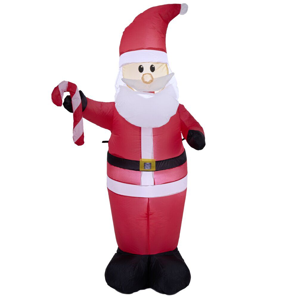 Père No&euml;l gonflable lumineux rouge et blanc H150cm