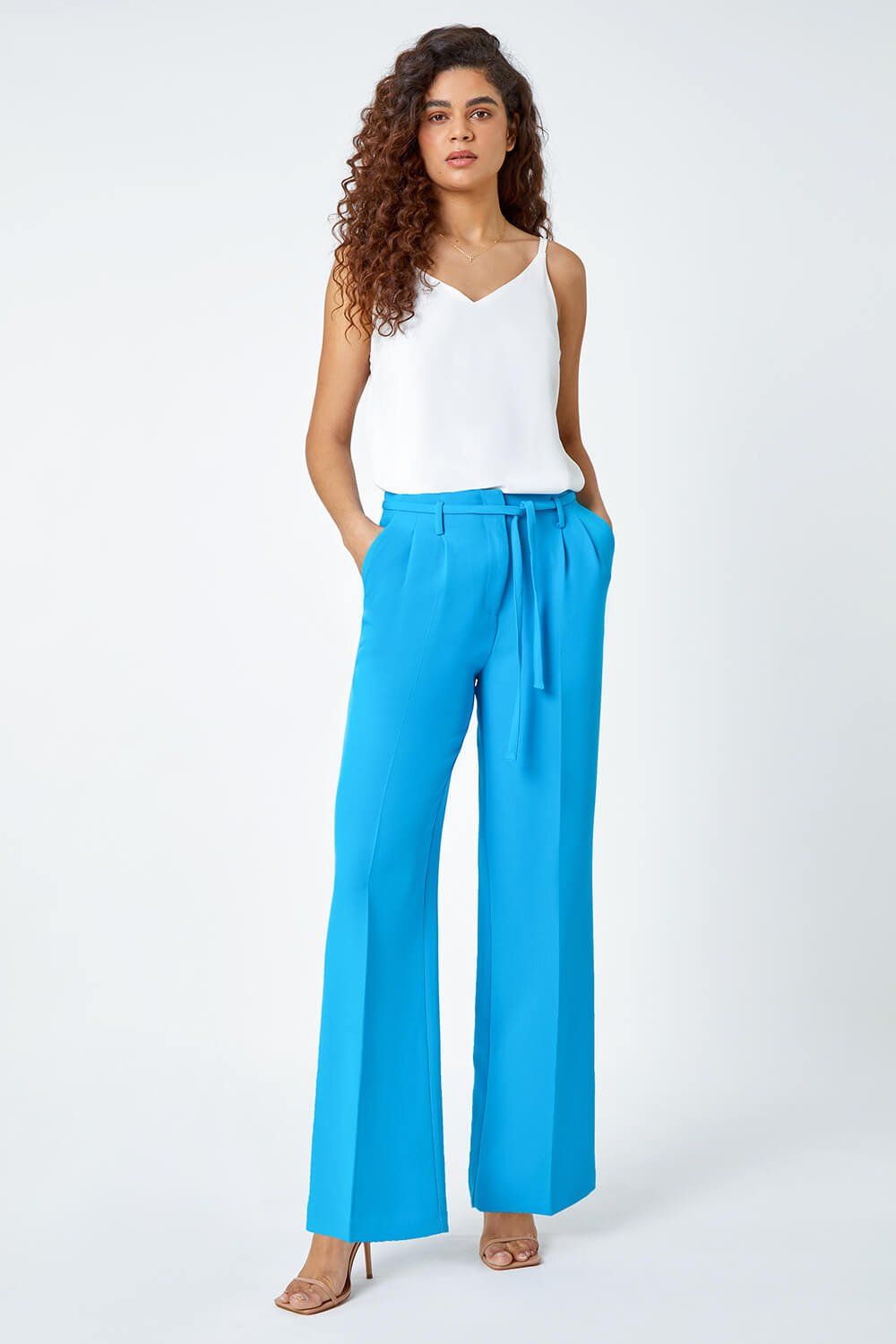 Roman Crepe Stretch Straight Leg Trousers