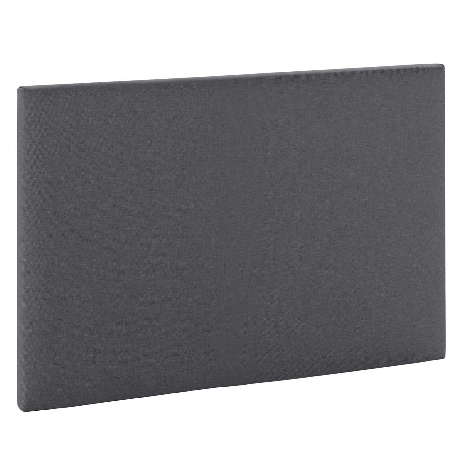 AURA - Tête de lit recouverte de tissu Gris Foncé 90x60 cm