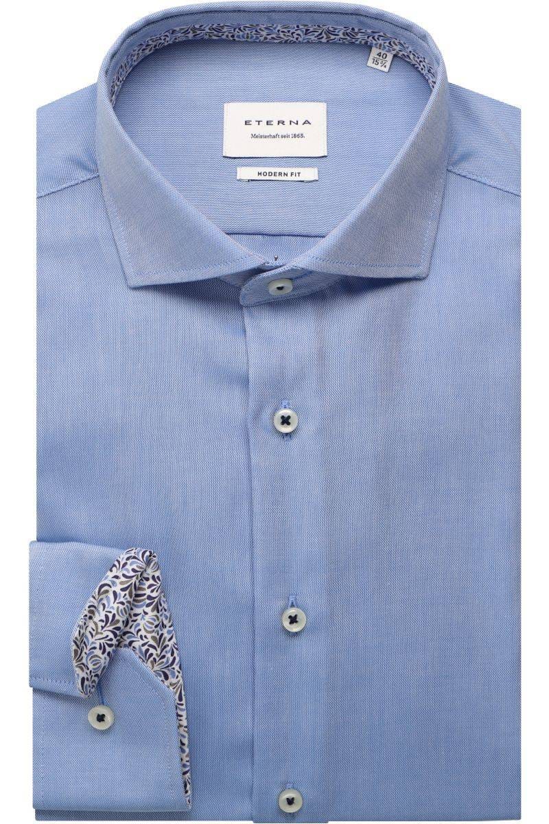 ETERNA Modern Fit Hemd blau, Einfarbig