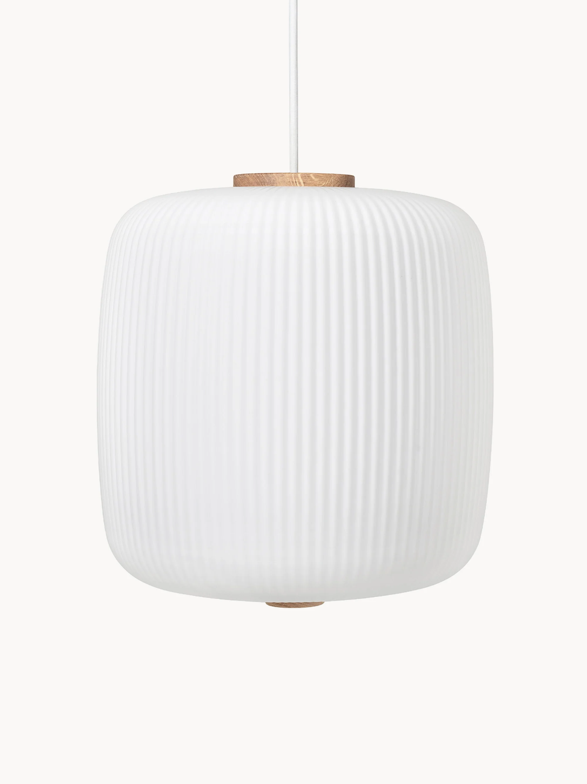 Mundgeblasene Pendelleuchte EK61 aus Opalglas