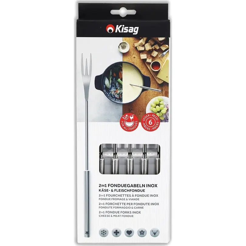 Fondue-Gabeln 6er-Set 2IN1 INOX