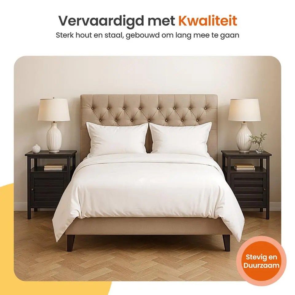 Goliving Nachtkastje 2 Stuks - 40 x 40 x 60 cm - Opbergkastje - Bijzettafel