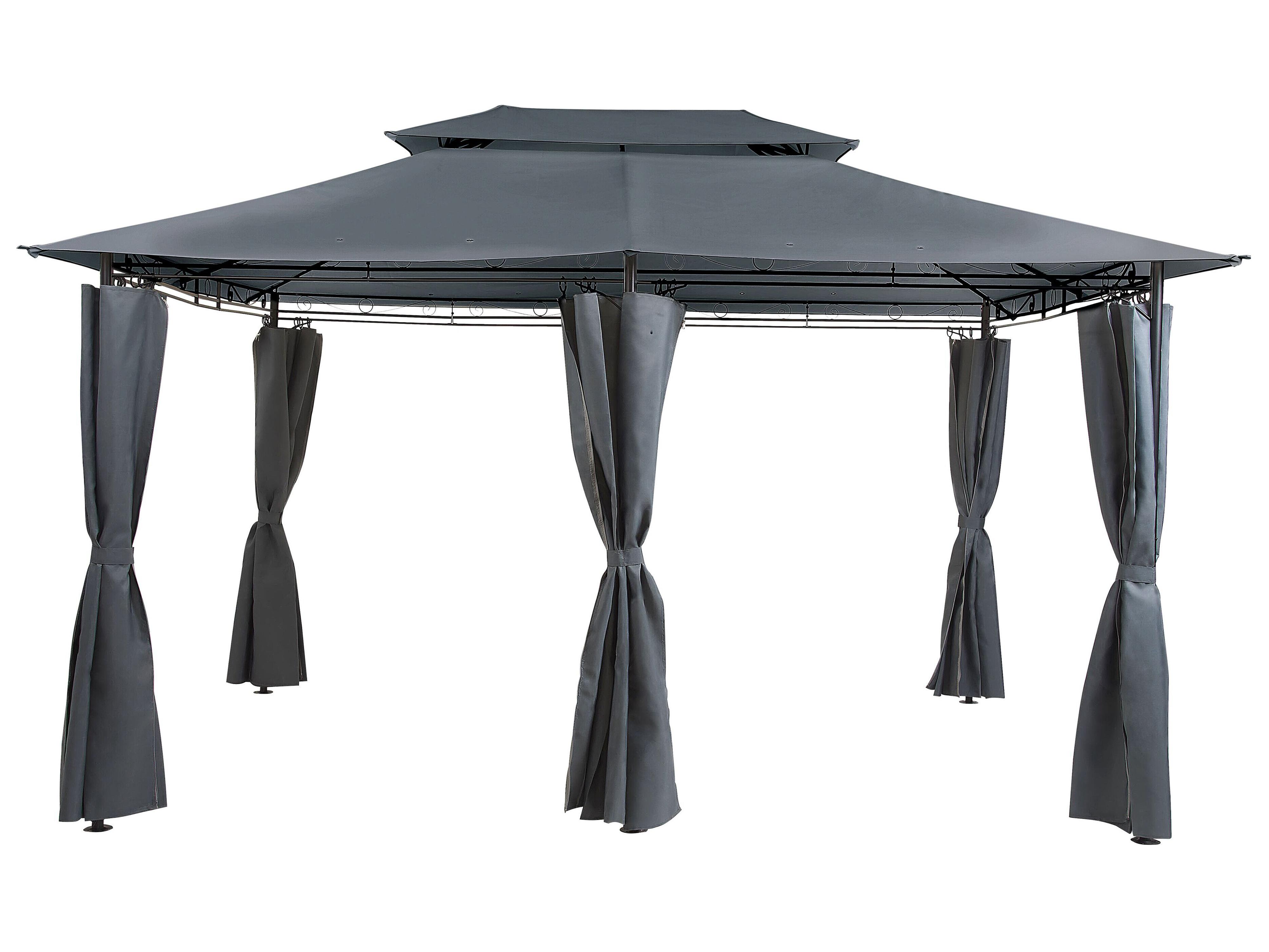 Gazebo COLOS Metal 400 cm 300 cm Graphite Grey