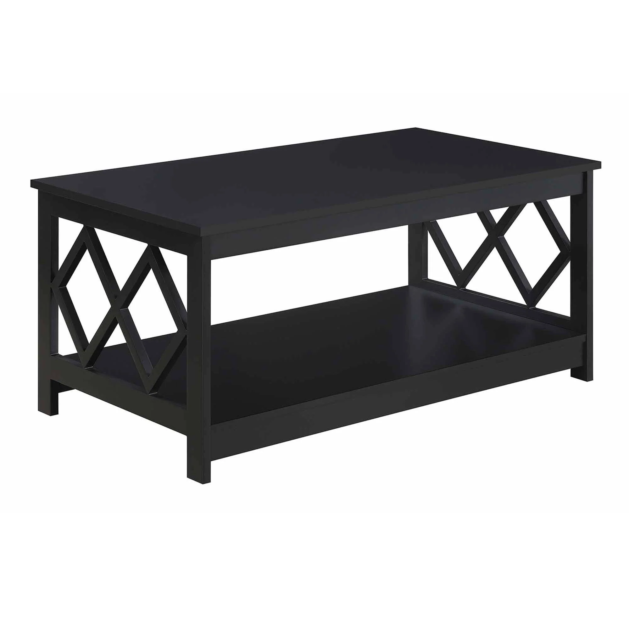 Convenience Concepts Diamond Coffee Table with Shelf