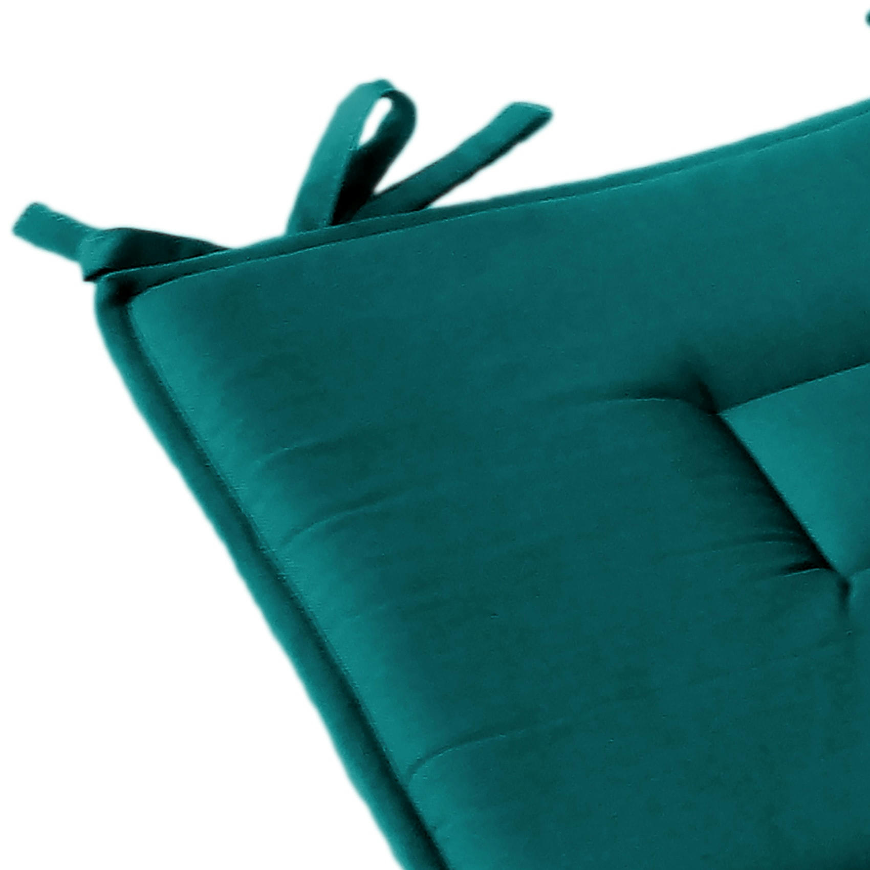 PANAMA - Galette plate en coton vert emeraude 40x40cm