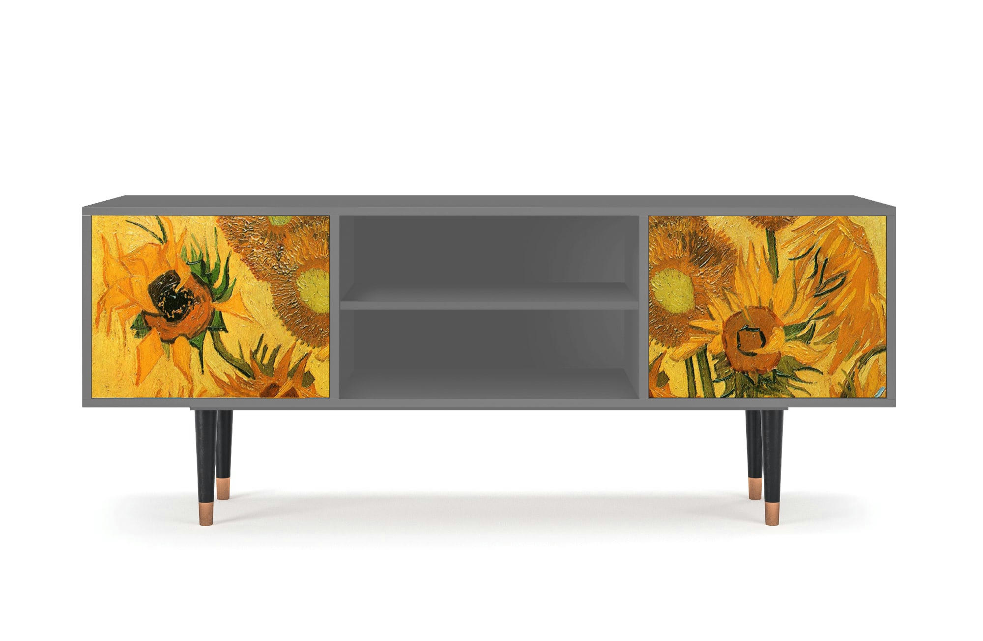SUNFLOWERS BY VINCENT VAN GOGH - Meuble TV  jaune 2 portes L 170 cm