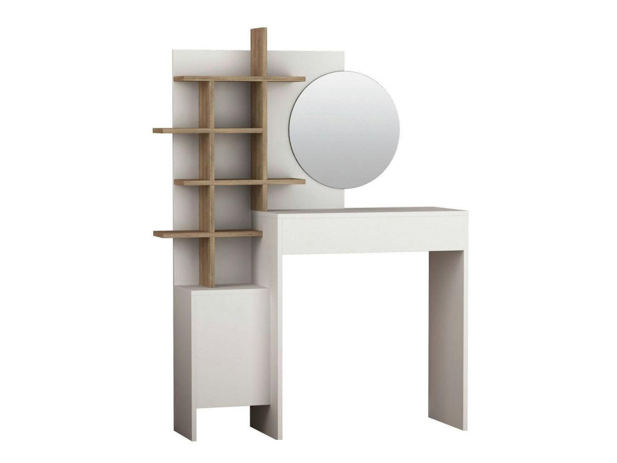 SANDRA - SANDRA Coiffeuse blanc et chêne