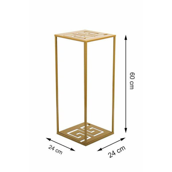 Nowoczesny stojący kwietnik 60 cm złoty