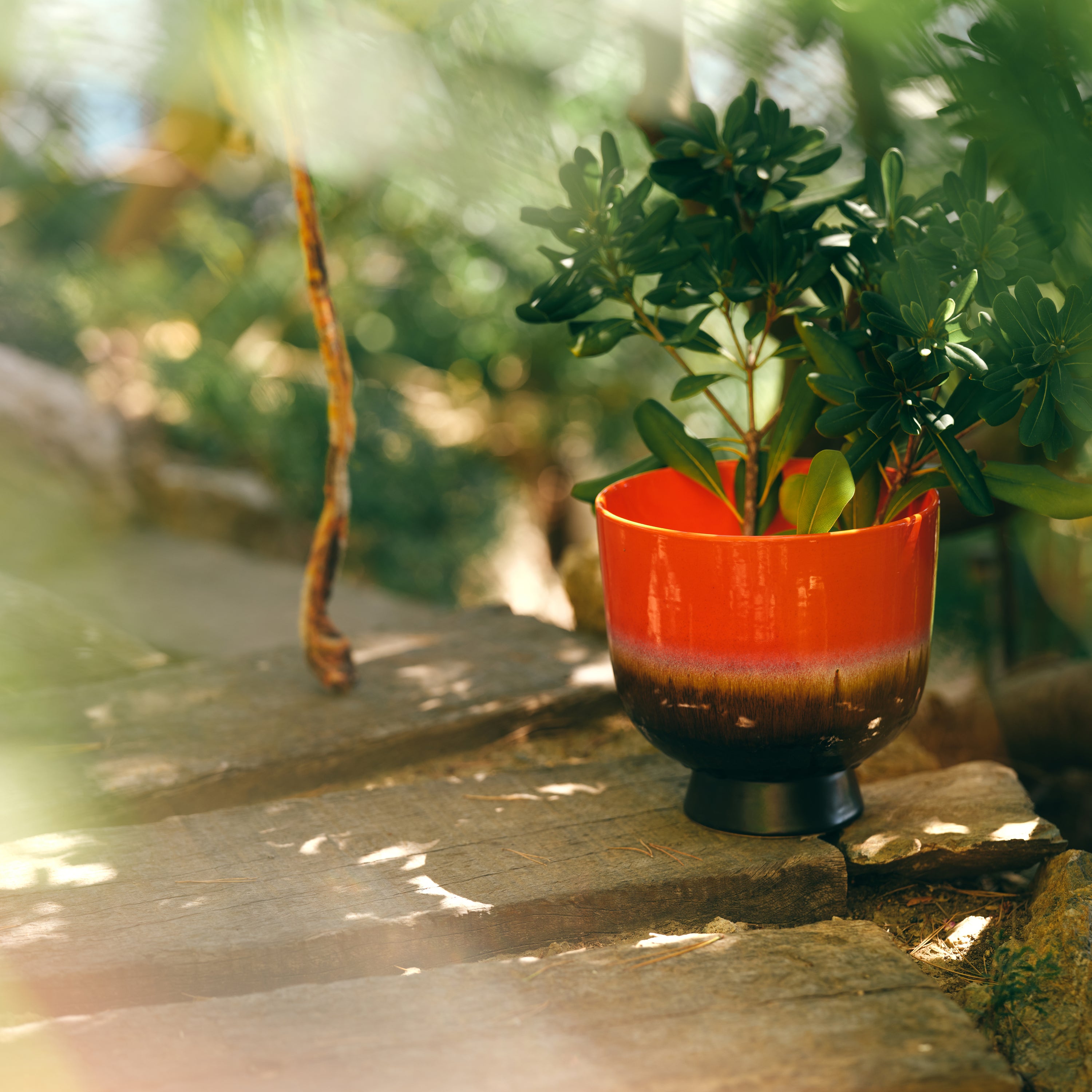 HKliving 70's Retro Bloempot - Ø 20,5 cm - Cherry Red