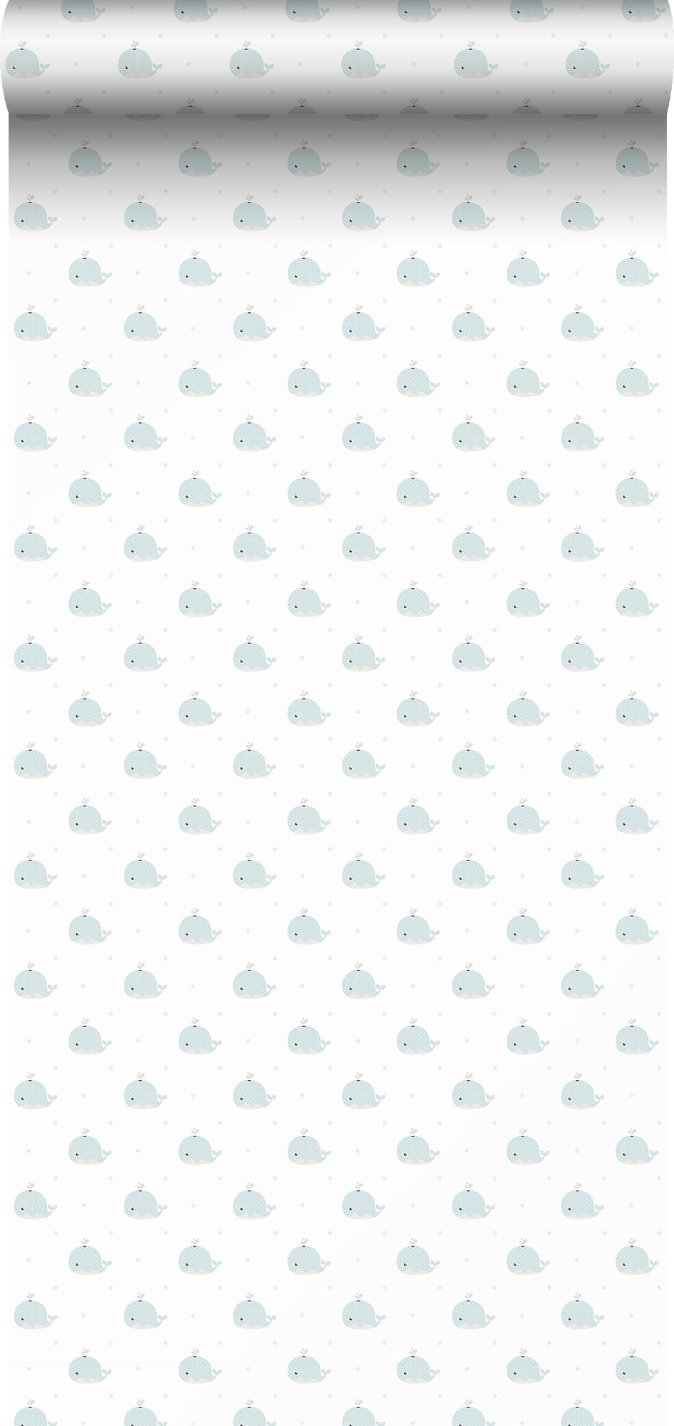 Sanders & Sanders behang walvissen vergrijsd groen en wit - 53 cm x 10 m - 640564