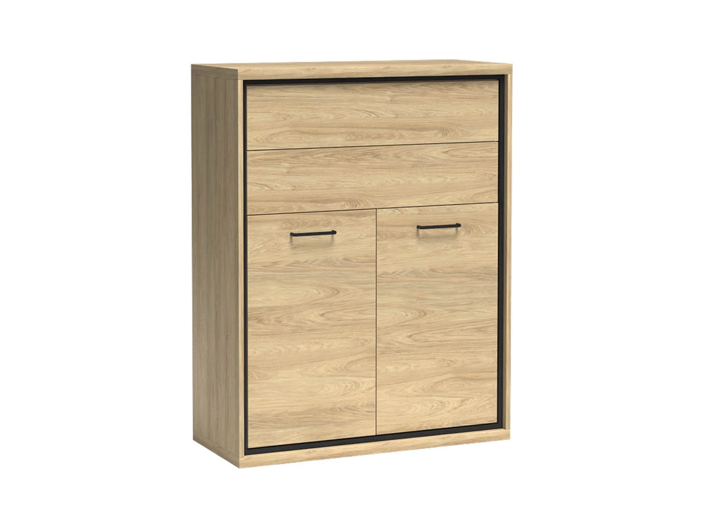 Komoda MILAN 92 cm Hikora 2 Szuflady Szafka Nowoczesna Cichy Domyk