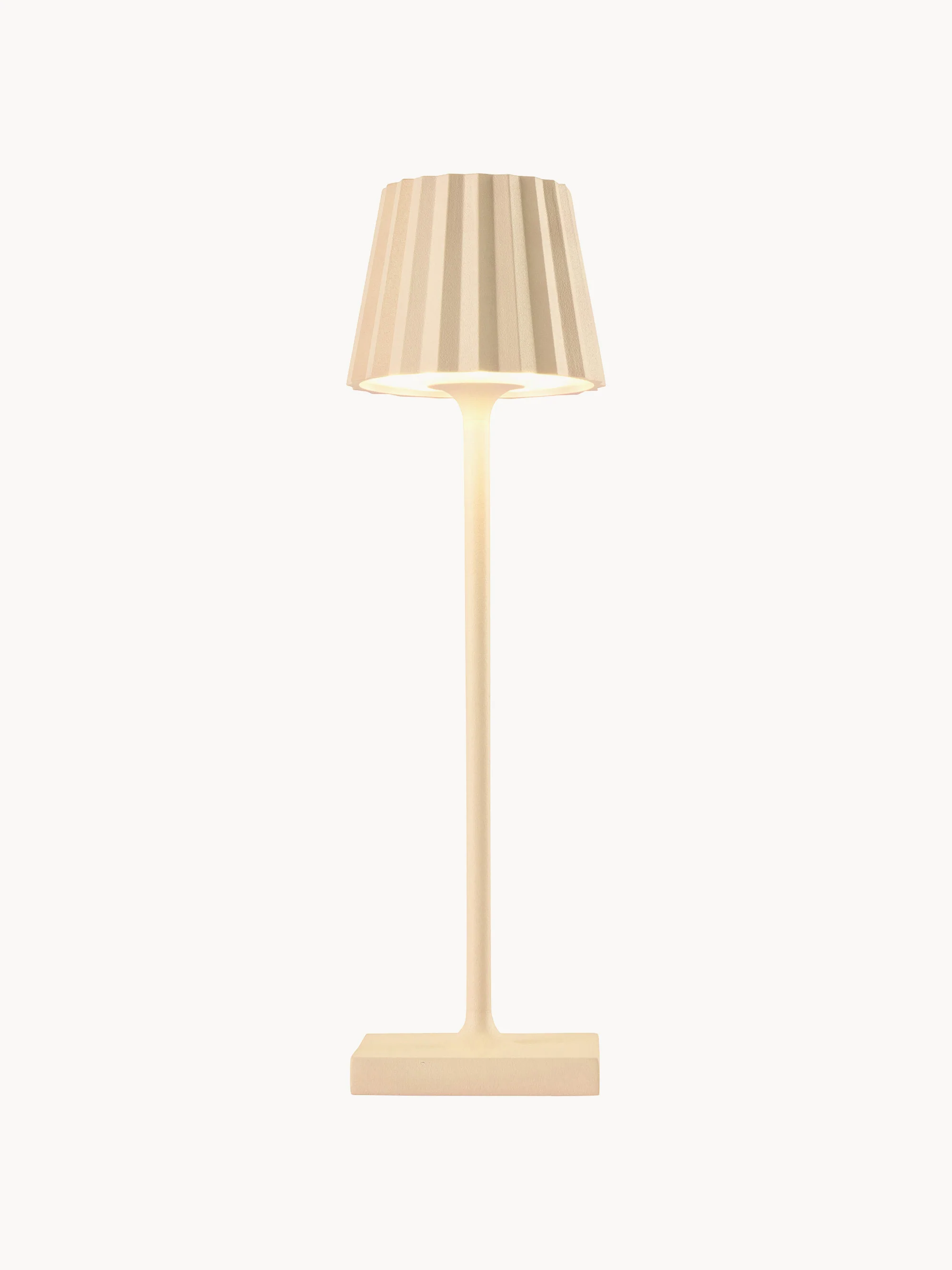 Mobile LED-Außentischlampe Troll Nano RC, dimmbar
