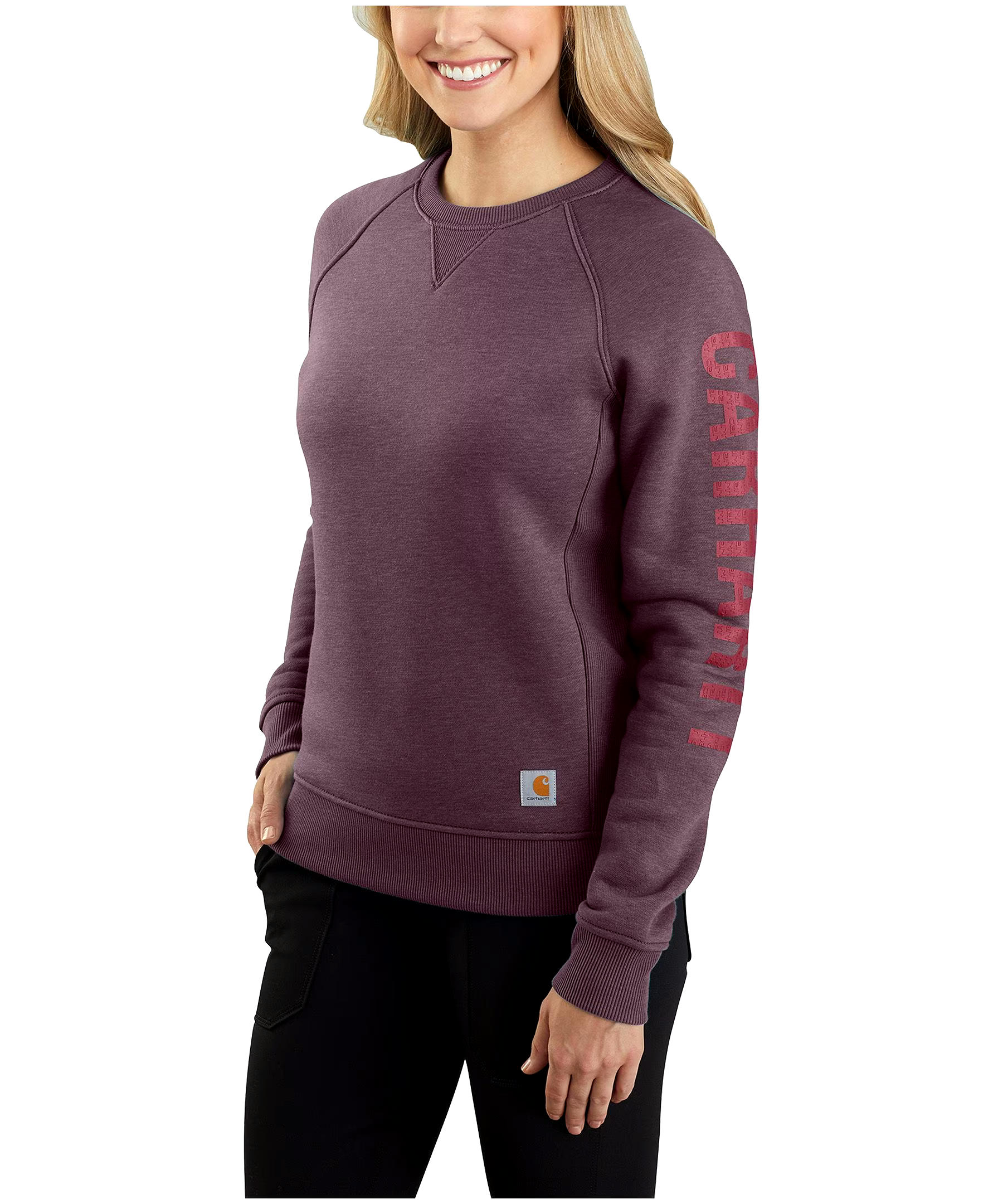 Carhartt Women's Relaxed Fit Sleeve Logo Graphic Sweatshirt
