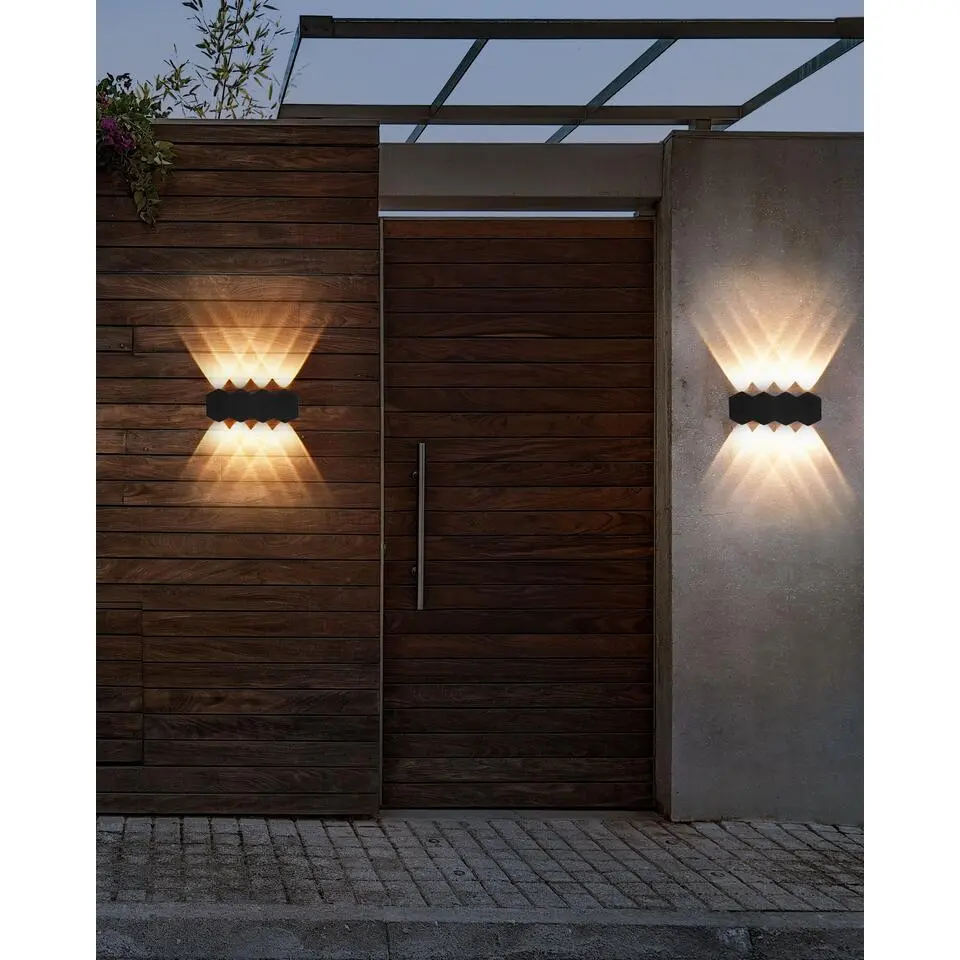 WELDON - Wandlamp set van 2 - Zwart - Aluminium